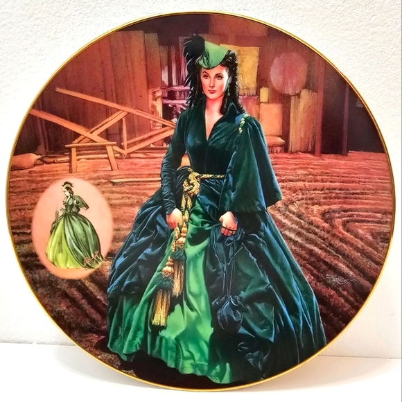 Gone with the Wind "The Green Drapery Dress" 1993 Plate #1033B - Picture 8 of 11